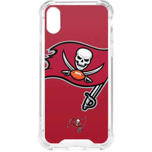 NFL Tampa Bay Buccaneers Large Logo iPhone XS Clear Case