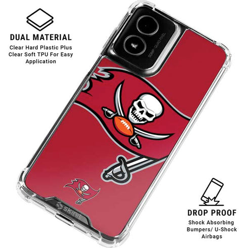 NFL Tampa Bay Buccaneers Large Logo Moto G Power 5G (2024) Clear Case