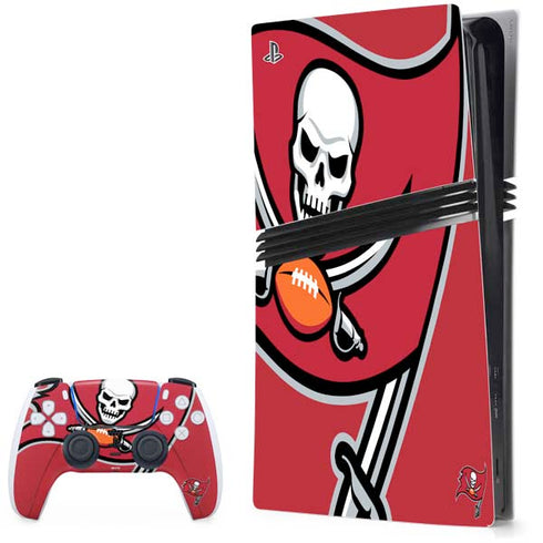 NFL Tampa Bay Buccaneers Large Logo PS5 Pro Bundle Skin