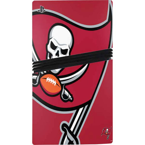 NFL Tampa Bay Buccaneers Large Logo PS5 Pro Disk Bundle Skin