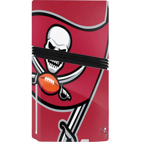 NFL Tampa Bay Buccaneers Large Logo PS5 Pro Disk Bundle Skin