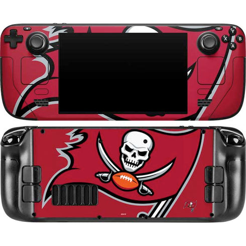 NFL Tampa Bay Buccaneers Large Logo Steam Deck Handheld Gaming Computer OLED Skin