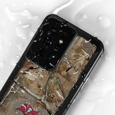 NFL Tampa Bay Buccaneers Realtree AP Camo Galaxy S24 Ultra Waterproof Case