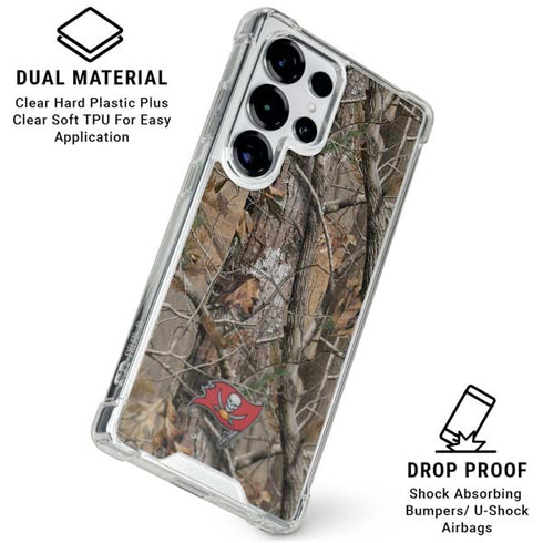 NFL Tampa Bay Buccaneers Realtree AP Camo Galaxy S25 Ultra Clear Case