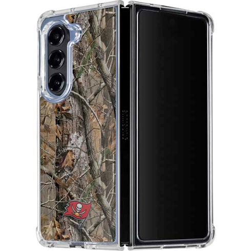 NFL Tampa Bay Buccaneers Realtree AP Camo Galaxy Z Fold5 5G Clear Case