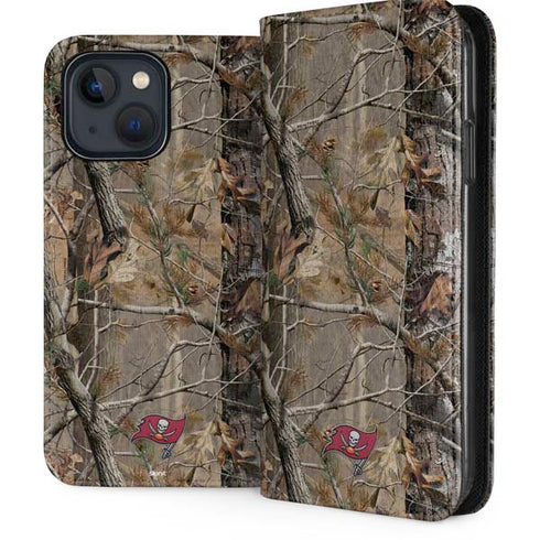 NFL Tampa Bay Buccaneers Realtree AP Camo iPhone 15 Plus Folio Case