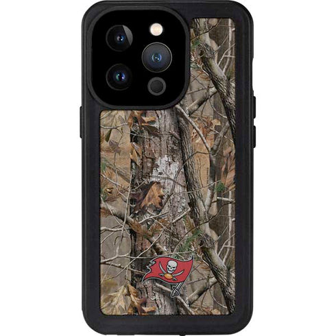 NFL Tampa Bay Buccaneers Realtree AP Camo iPhone 15 Pro Waterproof Case