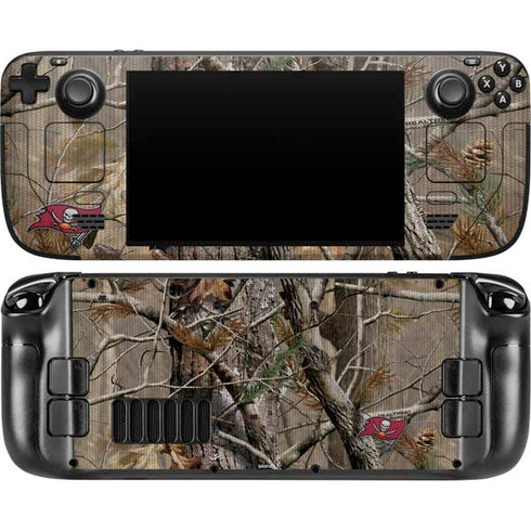 NFL Tampa Bay Buccaneers Realtree AP Camo Steam Deck Handheld Gaming Computer OLED Skin
