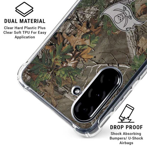 NFL Tampa Bay Buccaneers Realtree Xtra Green Camo Galaxy A36 5G Clear Case