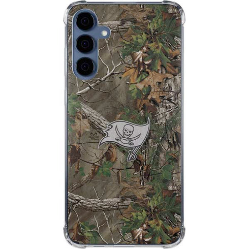 NFL Tampa Bay Buccaneers Realtree Xtra Green Camo Galaxy A55 5G Clear Case