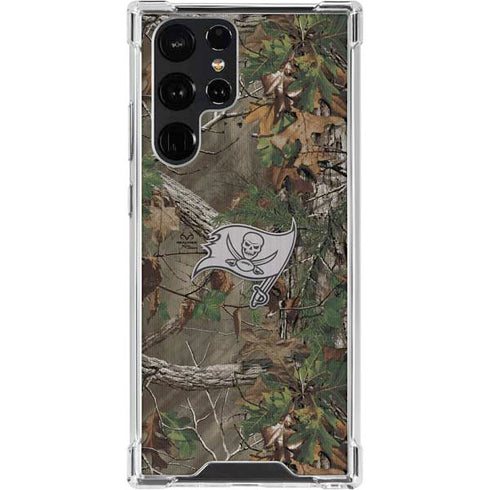NFL Tampa Bay Buccaneers Realtree Xtra Green Camo Galaxy S23 Ultra Clear Case