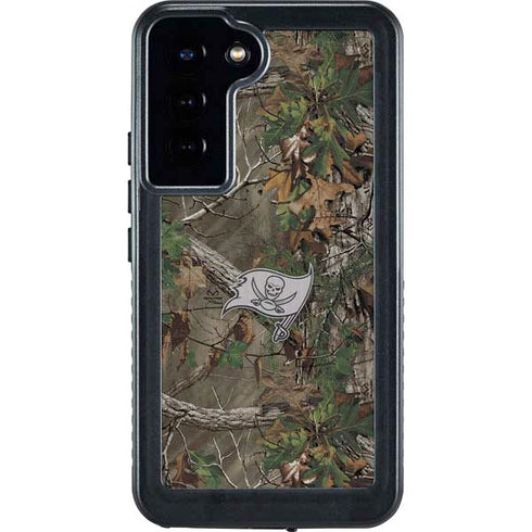 NFL Tampa Bay Buccaneers Realtree Xtra Green Camo Galaxy S24 Plus Waterproof Case