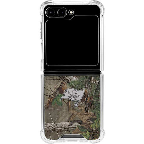 NFL Tampa Bay Buccaneers Realtree Xtra Green Camo Galaxy Z Flip6 Clear Case