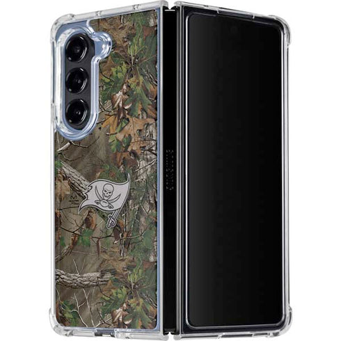 NFL Tampa Bay Buccaneers Realtree Xtra Green Camo Galaxy Z Fold5 5G Clear Case