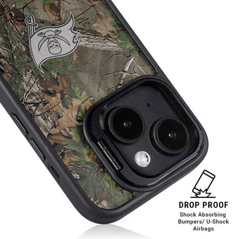 NFL Tampa Bay Buccaneers Realtree Xtra Green Camo iPhone 13 Kickstand Case