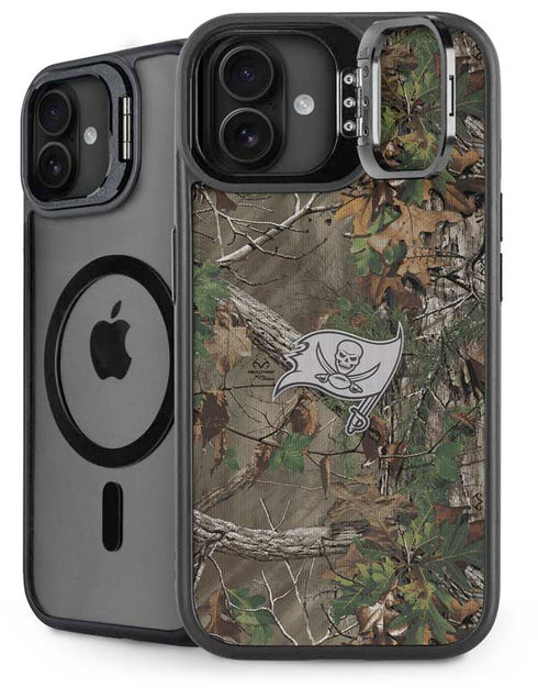 NFL Tampa Bay Buccaneers Realtree Xtra Green Camo iPhone 16 Plus Kickstand Case