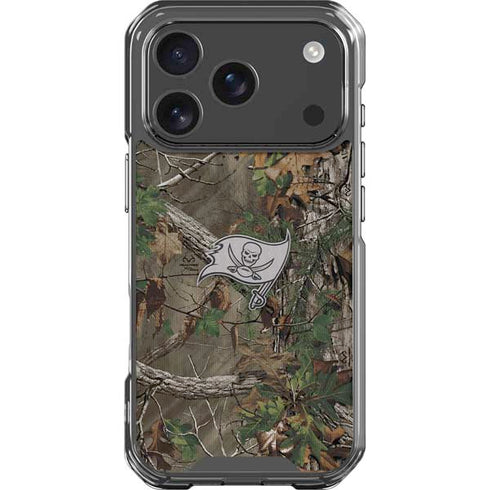 NFL Tampa Bay Buccaneers Realtree Xtra Green Camo iPhone 18 Pro Clear Case