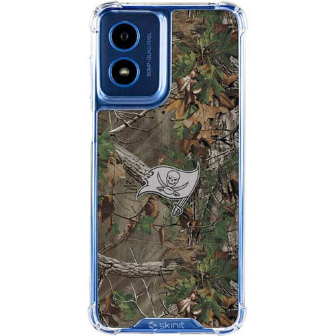 NFL Tampa Bay Buccaneers Realtree Xtra Green Camo Moto G 5G (2024) Clear Case