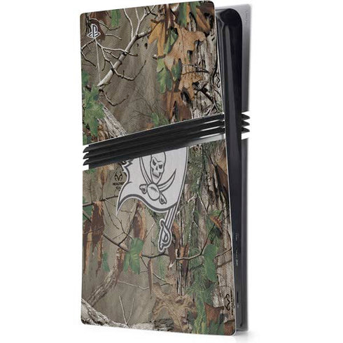 NFL Tampa Bay Buccaneers Realtree Xtra Green Camo PS5 Pro Console Skin