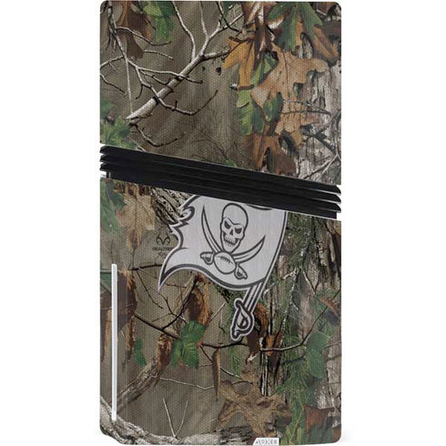 NFL Tampa Bay Buccaneers Realtree Xtra Green Camo PS5 Pro Disk Console Skin