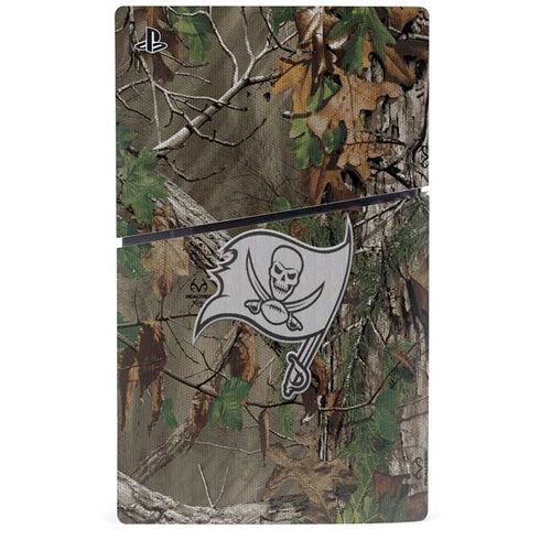 NFL Tampa Bay Buccaneers Realtree Xtra Green Camo PS5 Slim Digital Edition Console Skin