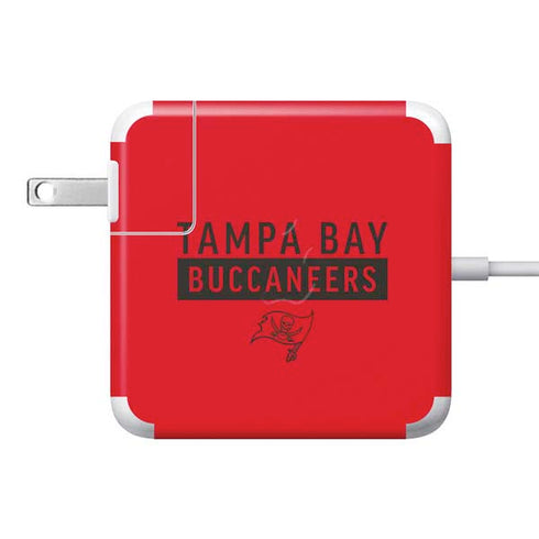 NFL Tampa Bay Buccaneers Red Performance Series 85W Power Adapter (15 and 17 inch MacBook Pro Charger) Skin