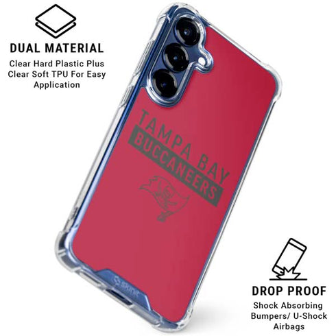 NFL Tampa Bay Buccaneers Red Performance Series Galaxy S25 Clear Case