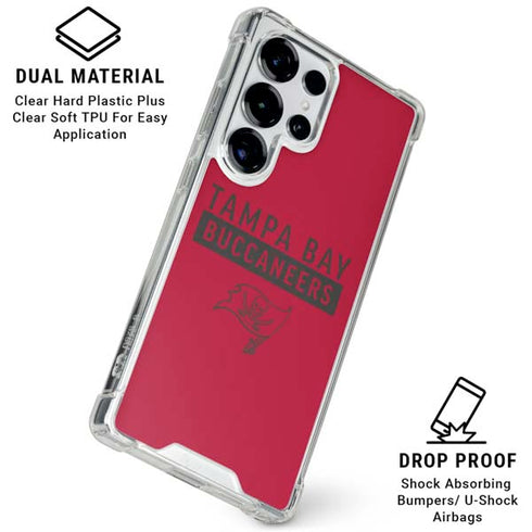 NFL Tampa Bay Buccaneers Red Performance Series Galaxy S25 Ultra Clear Case