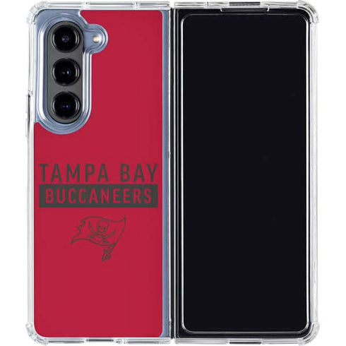 NFL Tampa Bay Buccaneers Red Performance Series Galaxy Z Fold5 5G Clear Case