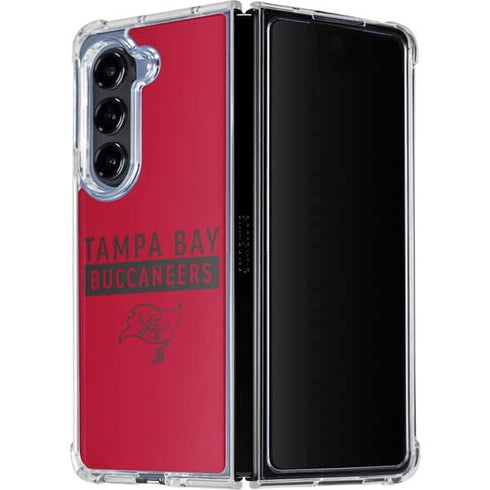 NFL Tampa Bay Buccaneers Red Performance Series Galaxy Z Fold5 5G Clear Case