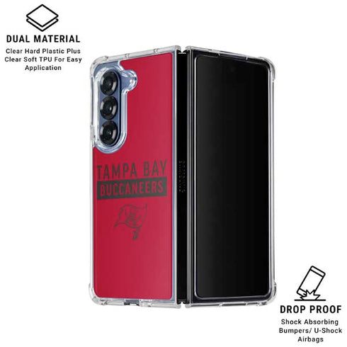 NFL Tampa Bay Buccaneers Red Performance Series Galaxy Z Fold6 Clear Case