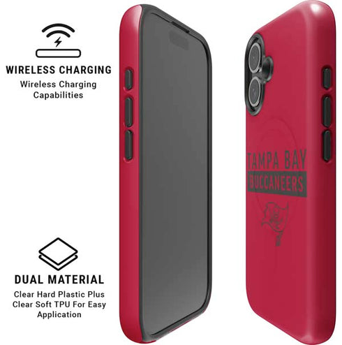 NFL Tampa Bay Buccaneers Red Performance Series iPhone 16 Magsafe Impact Case