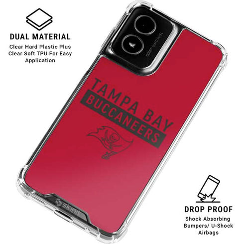 NFL Tampa Bay Buccaneers Red Performance Series Moto G Power 5G (2024) Clear Case