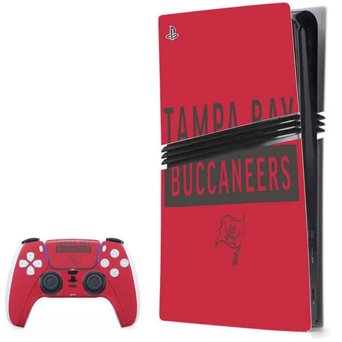 NFL Tampa Bay Buccaneers Red Performance Series PS5 Pro Bundle Skin