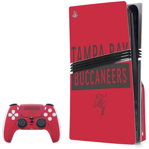 NFL Tampa Bay Buccaneers Red Performance Series PS5 Pro Disk Bundle Skin