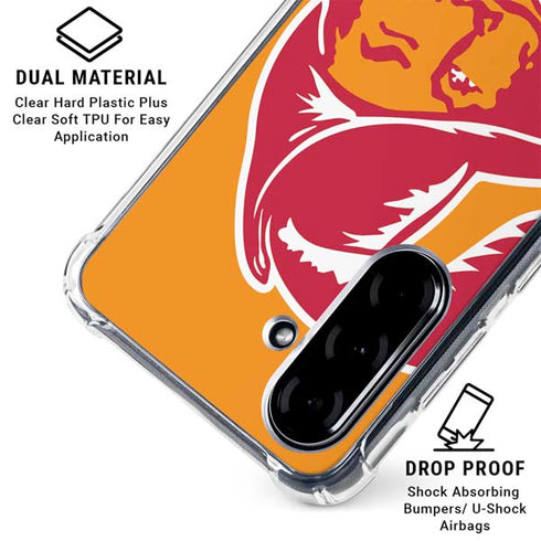 NFL Tampa Bay Buccaneers Retro Logo Galaxy A36 5G Clear Case