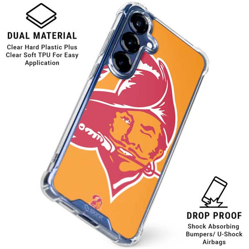 NFL Tampa Bay Buccaneers Retro Logo Galaxy S25 Clear Case