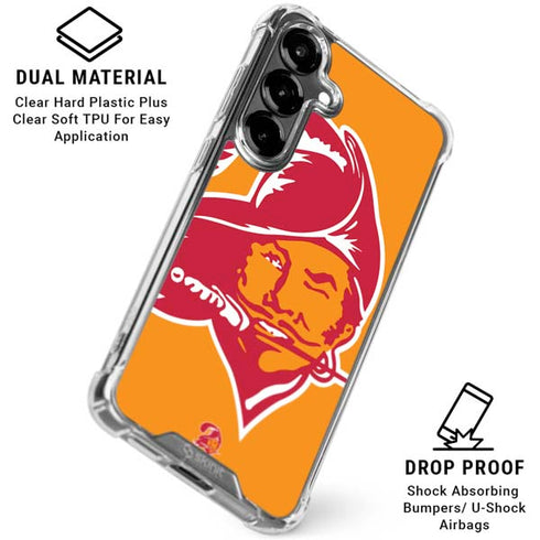NFL Tampa Bay Buccaneers Retro Logo Galaxy S26 Plus Clear Case