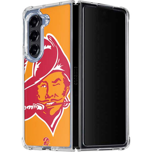 NFL Tampa Bay Buccaneers Retro Logo Galaxy Z Fold5 5G Clear Case