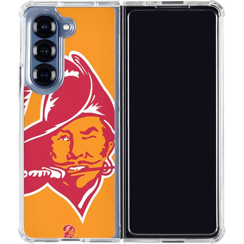 NFL Tampa Bay Buccaneers Retro Logo Galaxy Z Fold7 Clear Case