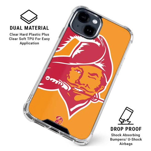 NFL Tampa Bay Buccaneers Retro Logo iPhone 15 Clear Case