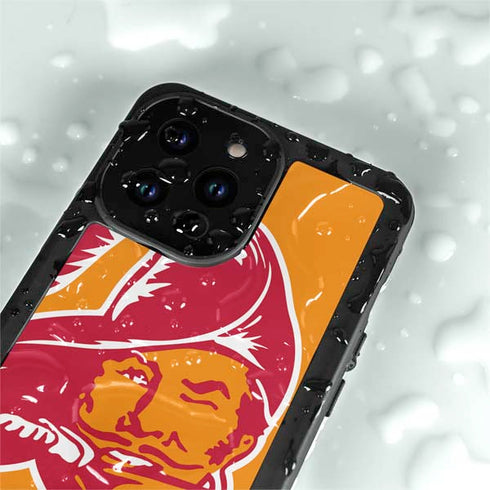 NFL Tampa Bay Buccaneers Retro Logo iPhone 15 Pro Waterproof Case