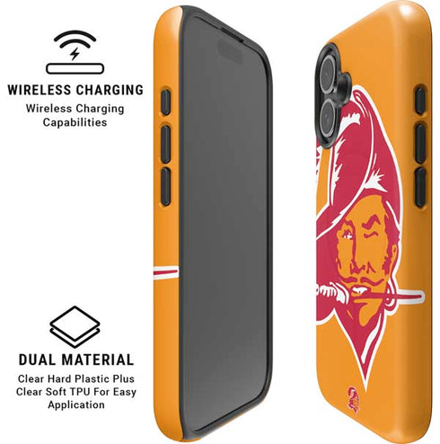 NFL Tampa Bay Buccaneers Retro Logo iPhone 16 Magsafe Impact Case