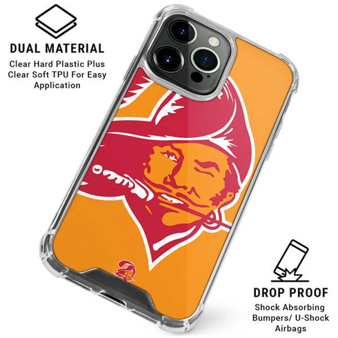 NFL Tampa Bay Buccaneers Retro Logo iPhone 16 Pro Clear Case