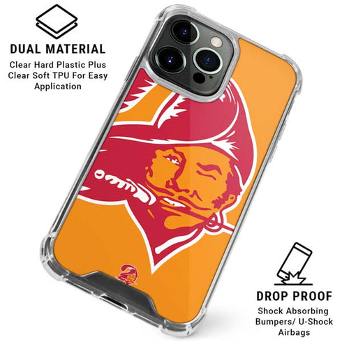 NFL Tampa Bay Buccaneers Retro Logo iPhone 16 Pro Max Clear Case