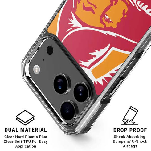 NFL Tampa Bay Buccaneers Retro Logo iPhone 18 Pro Clear Case