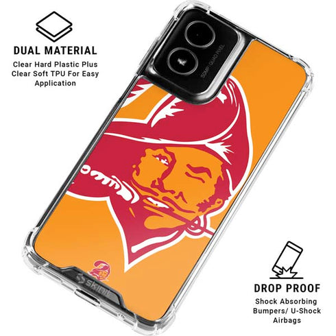 NFL Tampa Bay Buccaneers Retro Logo Moto G Power 5G (2024) Clear Case
