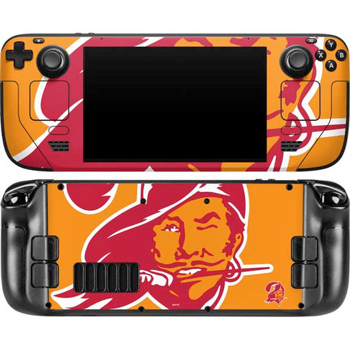 NFL Tampa Bay Buccaneers Retro Logo Steam Deck Handheld Gaming Computer OLED Skin