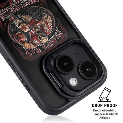 Liquid Blue NFL Tampa Bay Buccaneers Running Back iPhone 15 Kickstand Case