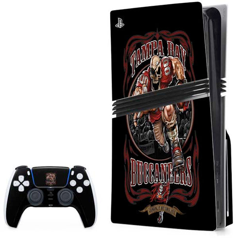 Liquid Blue NFL Tampa Bay Buccaneers Running Back PS5 Pro Disk Bundle Skin